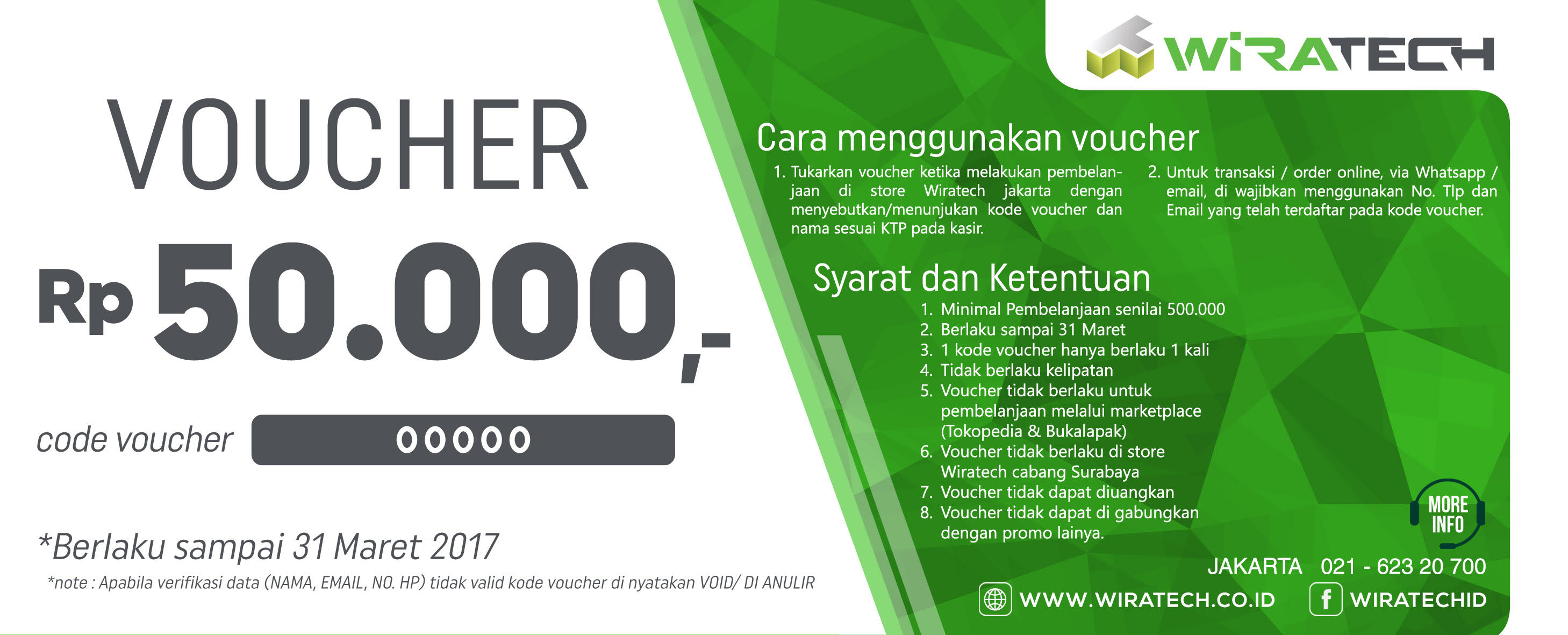 voucher Promo Wiratech 50