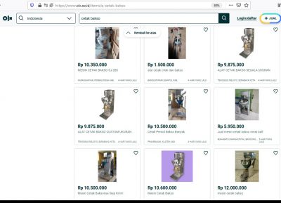 Mesin cetak bakso bekas olx