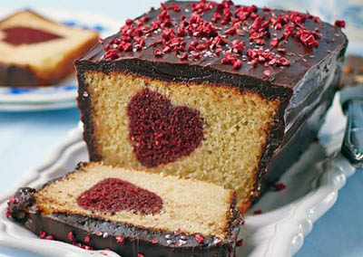 Hidden heart cake