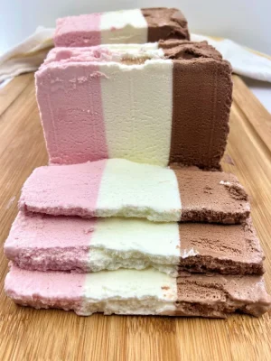 Neapolitan Ice Cream cake roll